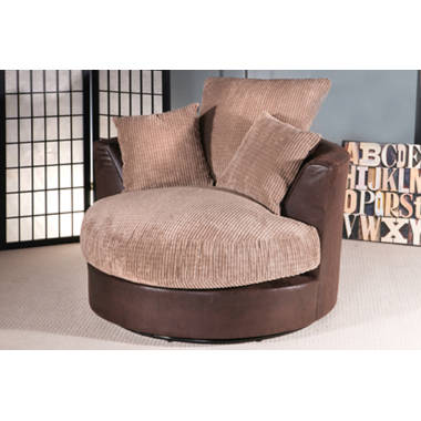 Three Posts Alcrossagh Upholstered Swivel Barrel Chair Reviews Wayfair